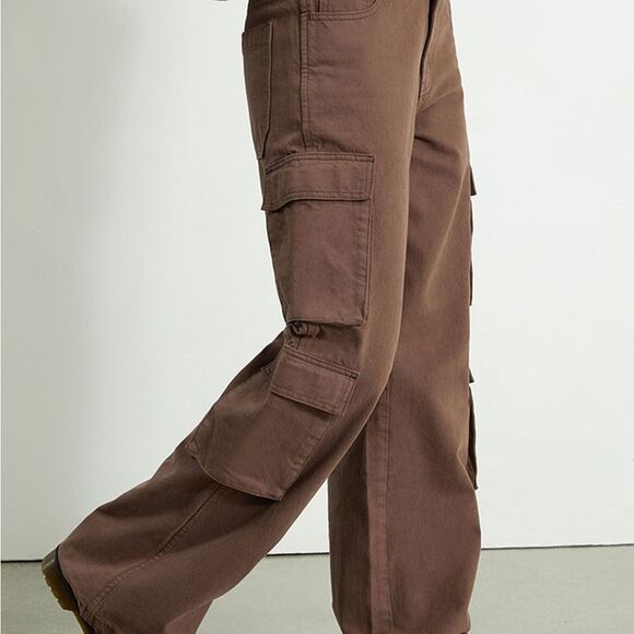 Pacsun Eco Brown Baggy Cargo Pants size 25 Brown - Picture 4 of 10